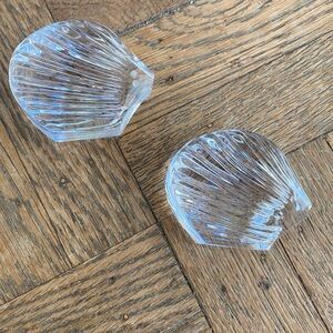 Sevres Glass Animal Porcupine hedgehog set of two